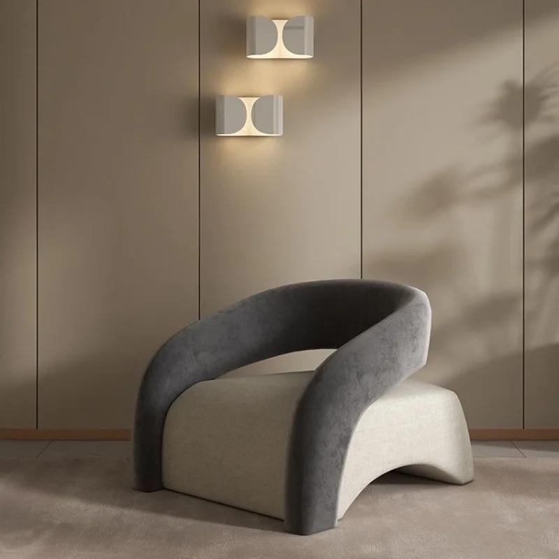 Повседневный тканевый одноместный диван, скандинавский простой, мебель для гостиной с подлокотником и спинкой, кресло для отдыха, современное диванное кресло для досуга