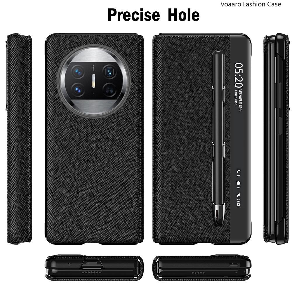 Чехол для Huawei Mate X3, чехол Smart Touch, откидное окно для просмотра, чехол для Huawei Mate X3, кожаный чехол с откидной крышкой, держатель с гнездом для сенсорной ручки