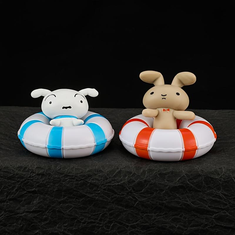 5 Маленьких фигурок пловцов-новичков, Аниме Мультяшный Белый Кролик, Динозавр, Фигурки-украшения в виде свиньи