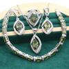 Vintage Jewelry Zircon Bracelet Necklace Earrings Ring Bridal Jewelry Set