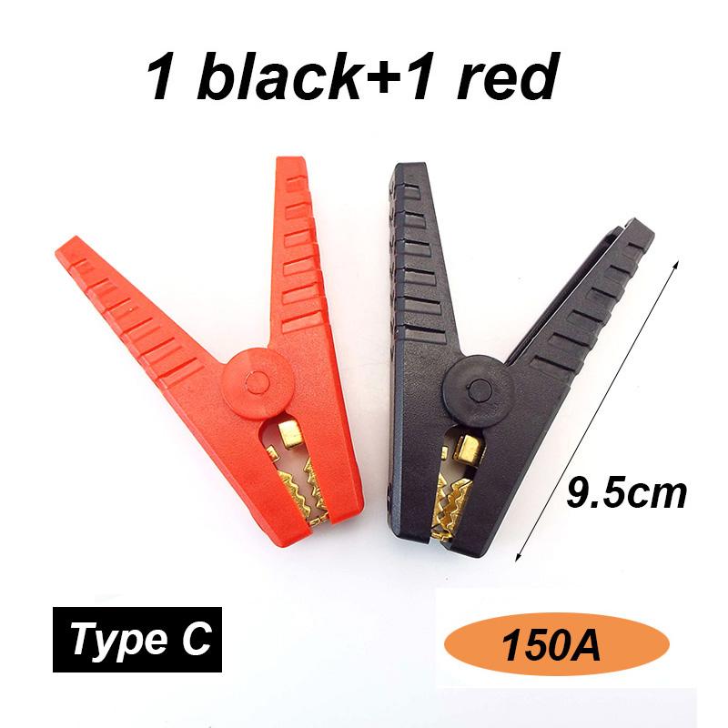 Red+Black 100A 150A 300A Crocodile Car Battery Alligator Clips Electrical Connector Battery Clamp Test Jumper Cables Boost