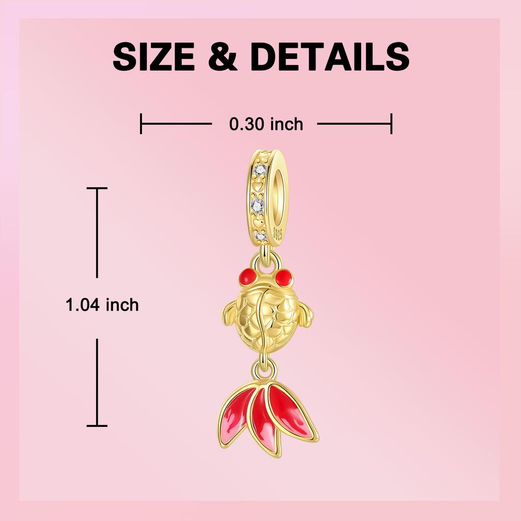 Gold Series Copper Teapot Goldfish Leopard Virgin Mary Pendant Fit Diy Bracelet Necklace Women'S Jewelry Gifts