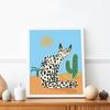 Cat Cactus Wall Art Canvas Painting Floral Garden Cactus Jungle Abstract Plant Desert Poster and Print Picture Modern Home Decor No Frame