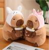 Capybara Plush Toy Realistic Cosplay Unicorn Dinosaur Design Dress Boba Bread Fruit Shape Stuffed Animal for Food Decor Birds