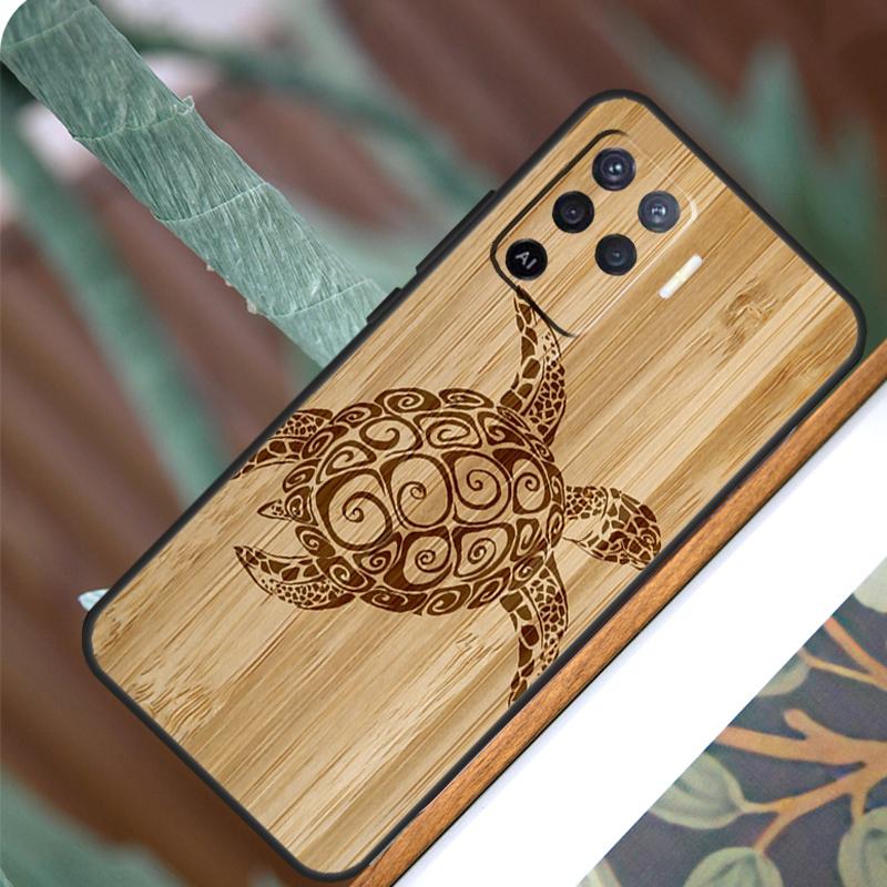 Чехол с рисунком 'Дерево Черепахи' для OPPO A17 A16 A15 A79 A58 A78 A98 A74 A94 A77 A5 A9 A96 A76 A52 A72 A53S A54S A57S