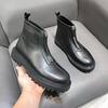 2025 Direct Supply Winter Zipper Chelsea Boots Medium Tube Locomotive Men's British Style High-top Thick-soled Leather Boots 83101-T