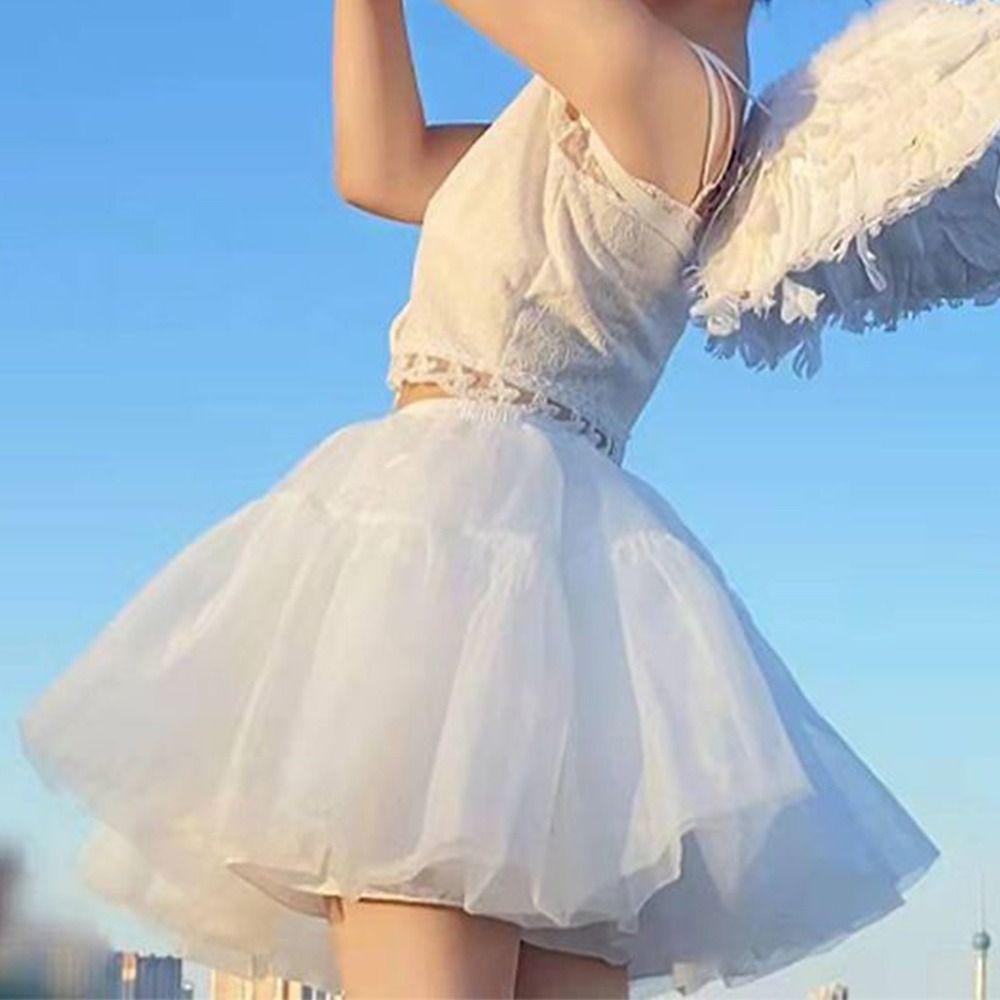 Белый подъюбник без обруча Подъюбники для бального платья Модные аксессуары для платья с цветами