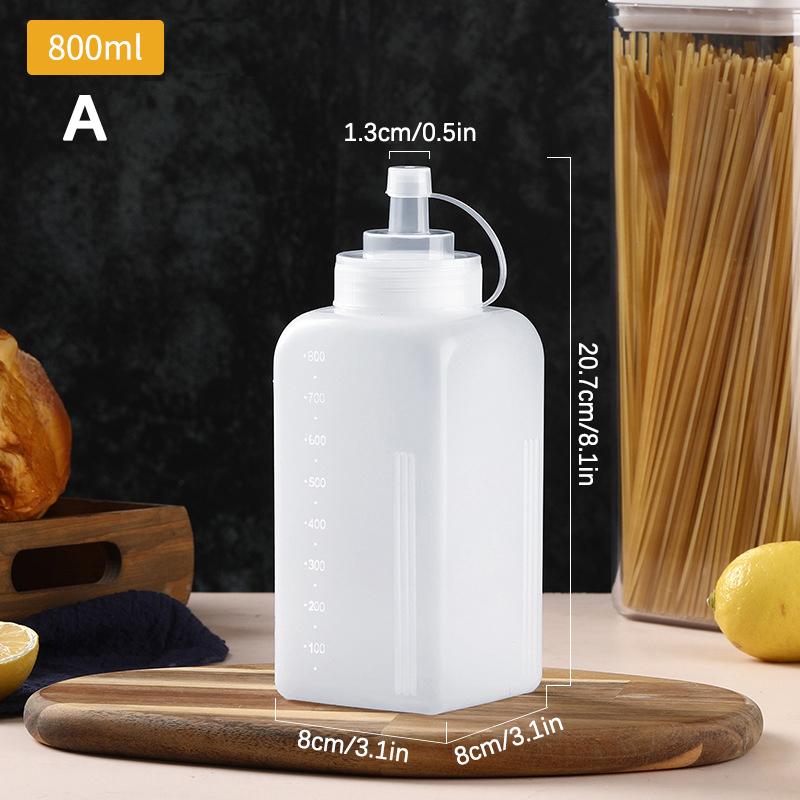 800/1000 мл Бутылки для соуса с дозатором, Широкое горлышко, Пыленепроницаемые, Кухонная приправа, Салатный соус, Бутылка для оливкового масла