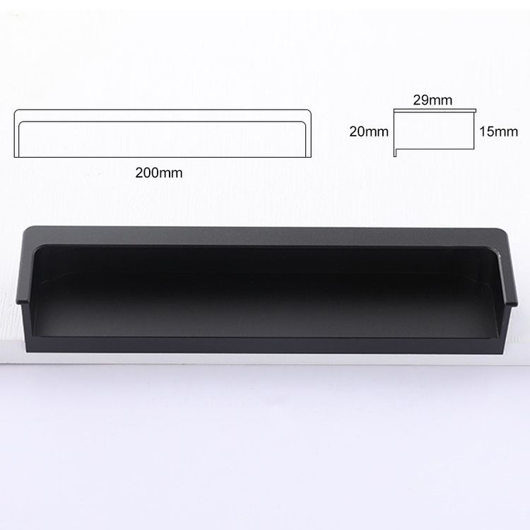 Aluminum Alloy Wardrobe Cabinet Sliding Door Drawer Embedded Hidden Button Handle Slotted Invisible Cabinet Door Handle