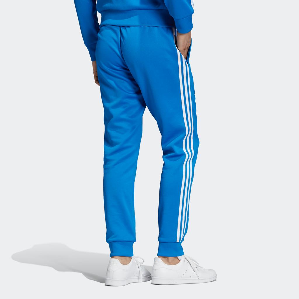 adidas Мужские вязаные спортивные штаны синие с умеренной манжетой ED6058