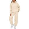 Plus Size Autumn and Winter Ladies Two-piece Casual Hoodie Loose Casual Trousers Sportswear Suit 5XL