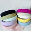 Spring Summer Sweet Solid Color Cloth Headband with Sponge Padding for Women Girls Daily Outdoor Hair Accssories