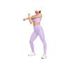 Nike High-Waisted Slim Fit Solid Color Leggings Women Leggings Lilac Black DQ5672-512