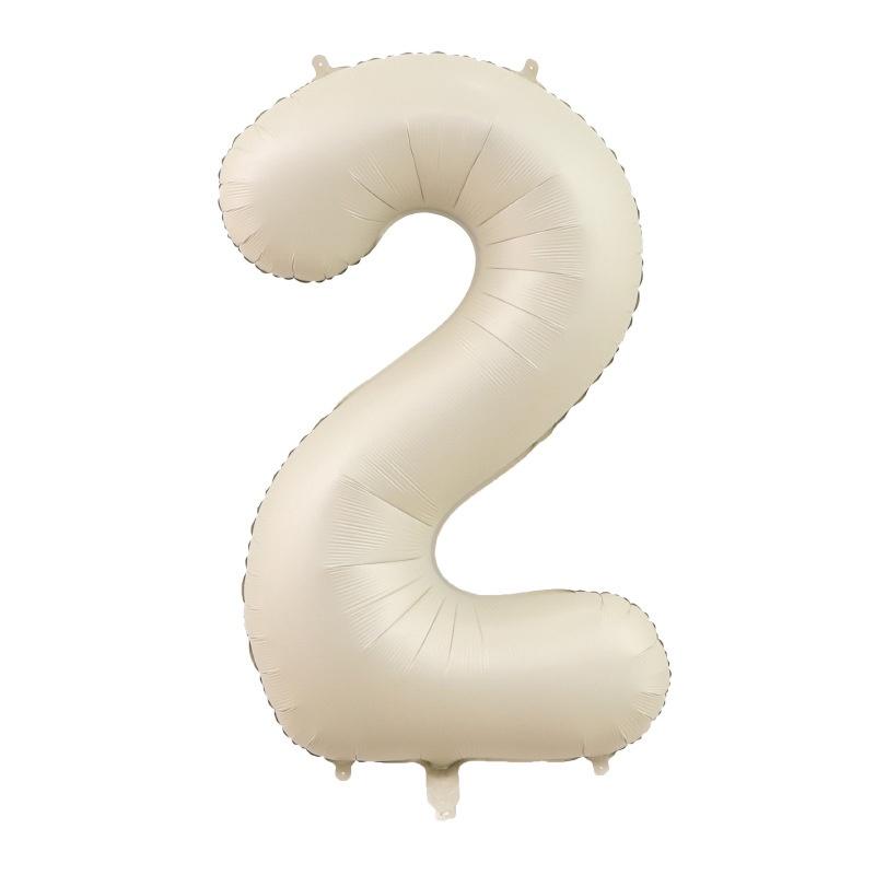 40 Inch 0-9 Digital Balloon Number Aluminum Foil Helium 18 Inch Love Shaped Caramel Cream Birthday Gift Toy Party Decoration