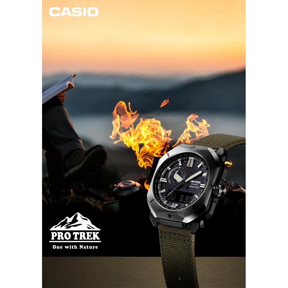 Casio Наручные часы Protrek Climber Line радиоуправляемые солнечные PRW-6900YB-3JF мужские хаки