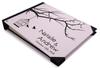Darling Souvenir Blue Floral & Geometry Hardback Cover Printed Anthracite Anthracite Anthracite Decal Wedding Guestbook Scrapbook-7 x 9