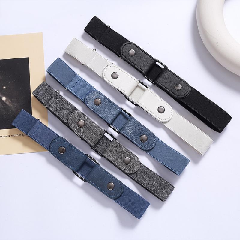 Adjustable Stretch Elastic Waist Band Invisible Belt Buckle-Free Belts Jean Pants Dress No Buckle Easy To Wear Waist Support