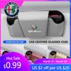 For Alfa Romeo Car Sun Visor Sunglasses Box Storage Case Protective Cover For Alfa Romeo 159 Giulietta 156 147 Giulia Mito GT St