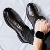 Premium Sense Business Casual Handmade Толстая подошва Увеличивающие мужские туфли Шнуровка Британский стиль Тренд Мужские маленькие кожаные туфли 8215-R