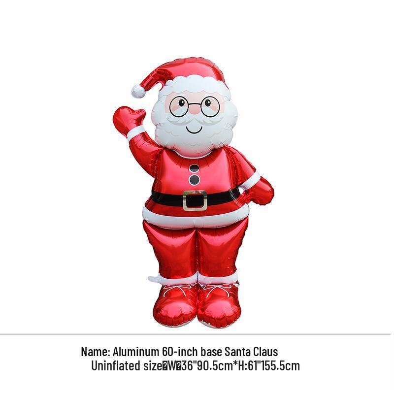 Large Standing Gingerbread Man & Snowman Christmas Tree Party Decoration Balloons