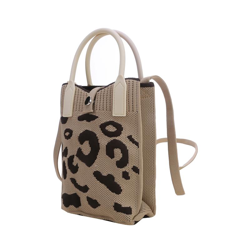 Fashion Vintage Crochet Spot Handbag Summer Knit Square Bag Sling Bag Crossbody Bag