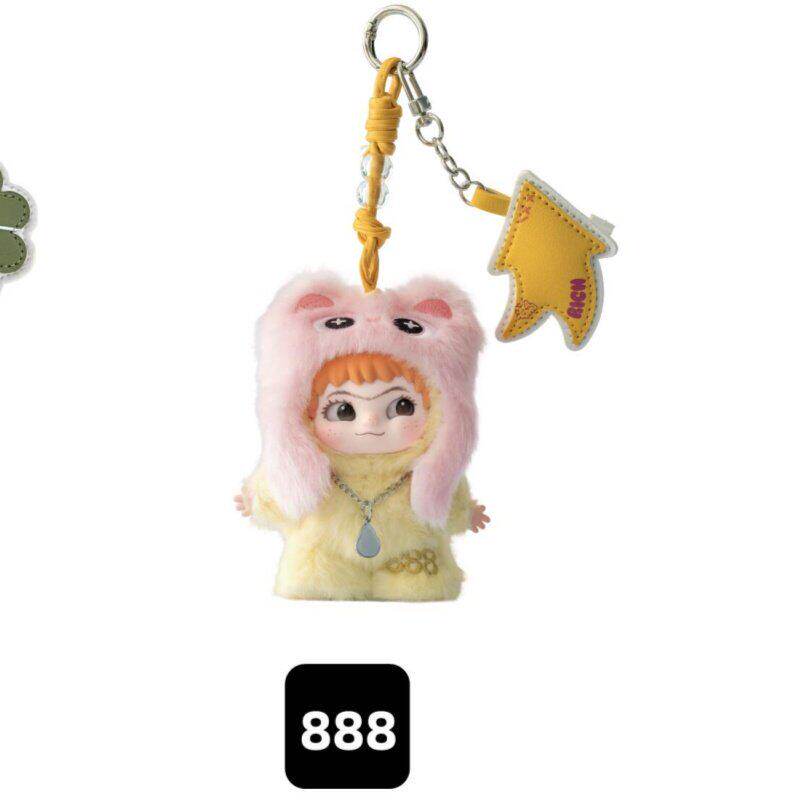 Genuine In Stock Wakuku 3.0 On A Roll Series  Dolls Cute Fluffy Collectable Figure Bag Charm Keychain Toys Holiday Gift