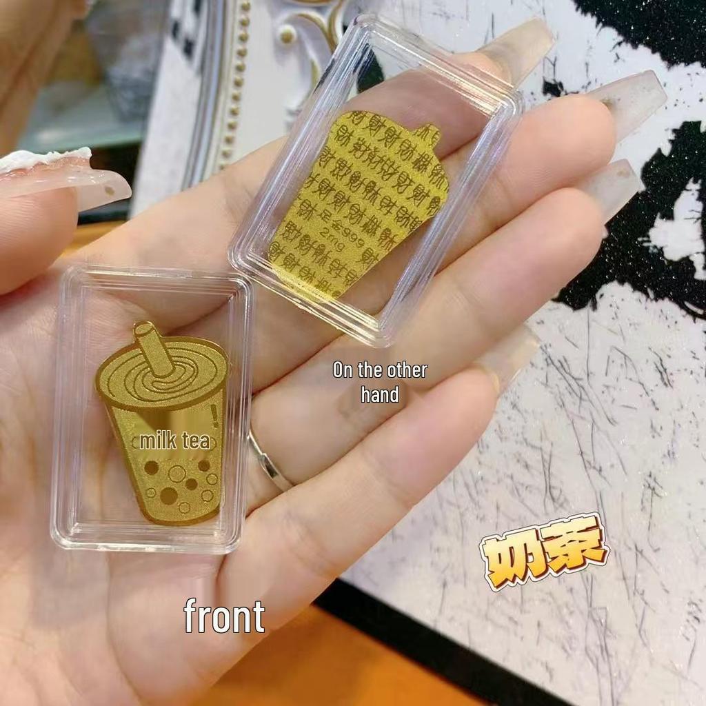 Золотая наклейка на телефон 999: Подвеска-шарм из золота 2 мг для процветания и успеха