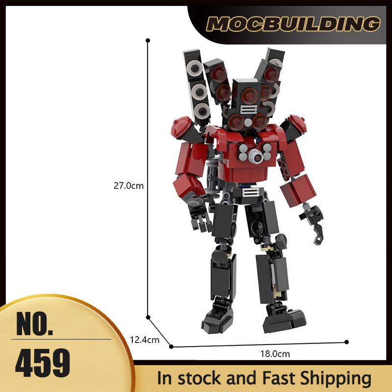 MOC Кино Игра Модель Мониторинг команда Мех ТВ Человек Туалет Аудио Робот DIY Сборка Строительные Блоки Кирпичи Коллекция Игрушки Подарки