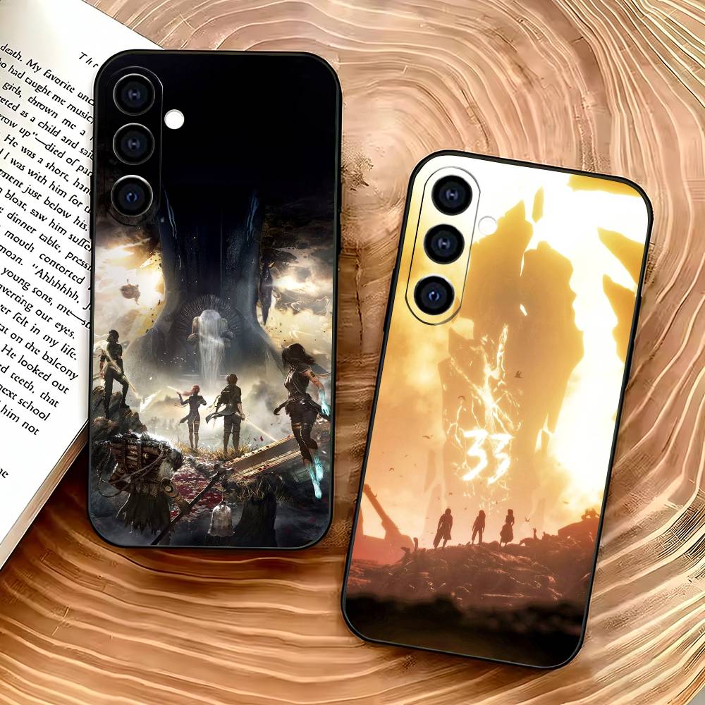 Чехол для телефона C-Clair Obscur Expedition 33 для Samsung Galaxy A73, A72, A71, A70, A53, A52, A51, Другие Мягкий черный чехол