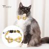 Британский клетчатый кошачий воротник, галстук-бабочка, отрывная ткань, ожерелье для домашних животных с медными колокольчиками, классический дизайн, шейный воротник для мальчиков и девочек, кошек, щенков, собак