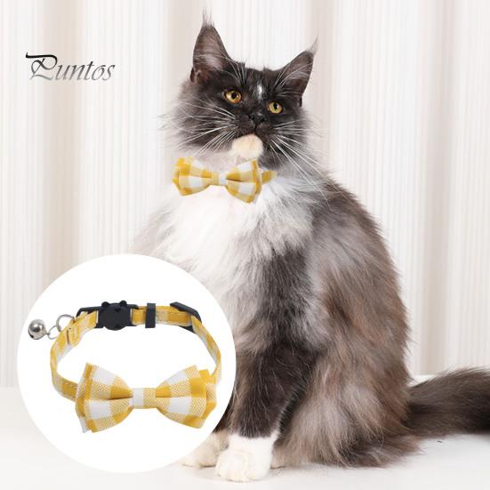 Британский клетчатый кошачий воротник, галстук-бабочка, отрывная ткань, ожерелье для домашних животных с медными колокольчиками, классический дизайн, шейный воротник для мальчиков и девочек, кошек, щенков, собак