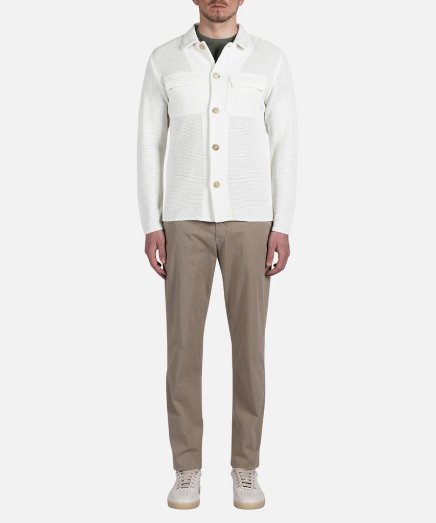 Panicale Ivory Pocket Knit Cardigan