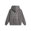 Li Ning Sports Lifestyle Series Loose Fit Hooded Printed Letter Sweatshirt Unisex Sweatshirt Street-Grey AWDU923-7