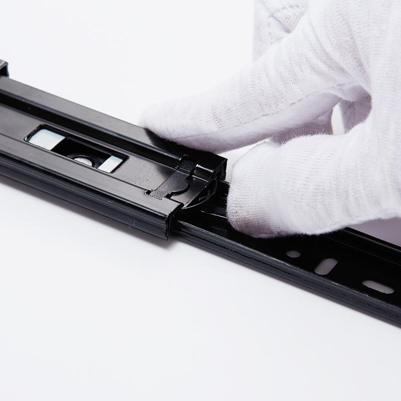 2Pcs Metal Buffer Drawer Slides 8-22" Track Width 45mm Mute Three-Section Rail Sliding Furniture Hardware Fittings