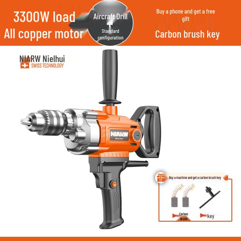 16mm High-Power Electric Drill & Mixer for Paint, Putty, and Cement