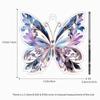 2D Car Accessories Acrylic Purple Aesthetic Rear View Mirror Charm Butterfly Shape Sparkling Home Decoration