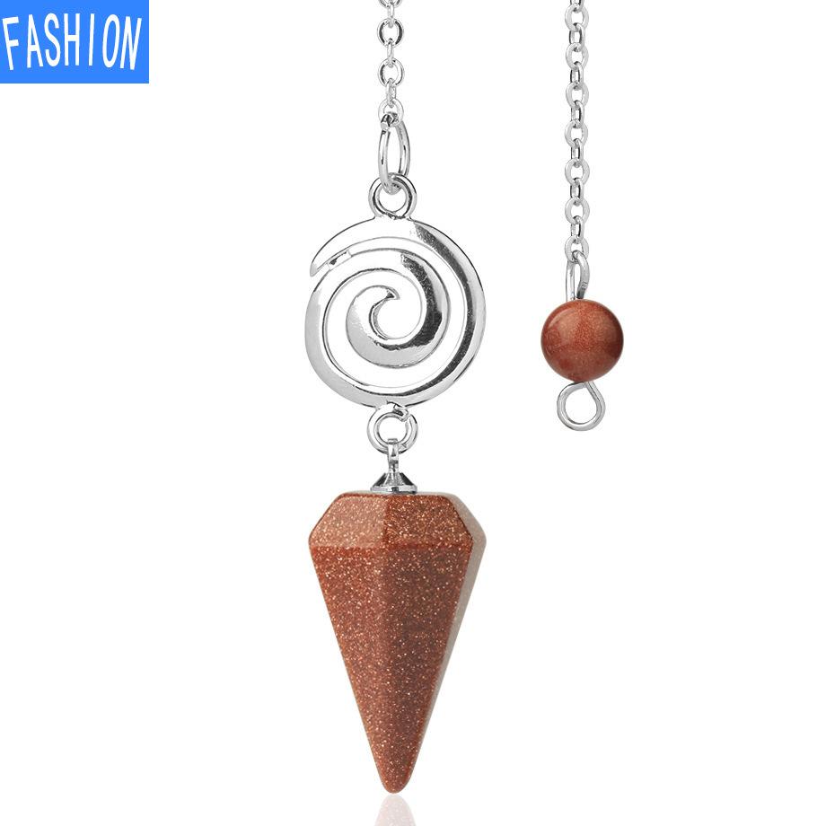 Crystal Pendulum for Exploration Shuttle Spirit Cone Pendulum Spiral Crystal Stone Quartz Pendant Healing Pendulum
