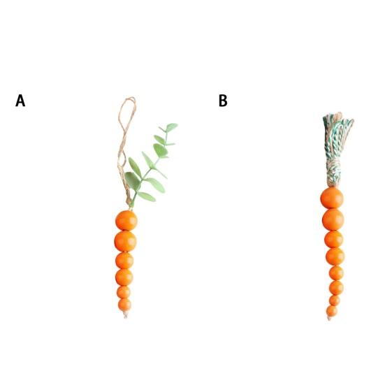 Пасхальные деревянные бусины-морковки, деревянная подвеска, весеннее украшение для дома, вечеринки на день рождения, новоселье