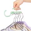 Пластиковая 5-ти круглая многослойная ветрозащитная вешалка для одежды, органайзер, фиксированный держатель, стеллажи для хранения, вешалка с пряжкой, противоскользящая, для дома
