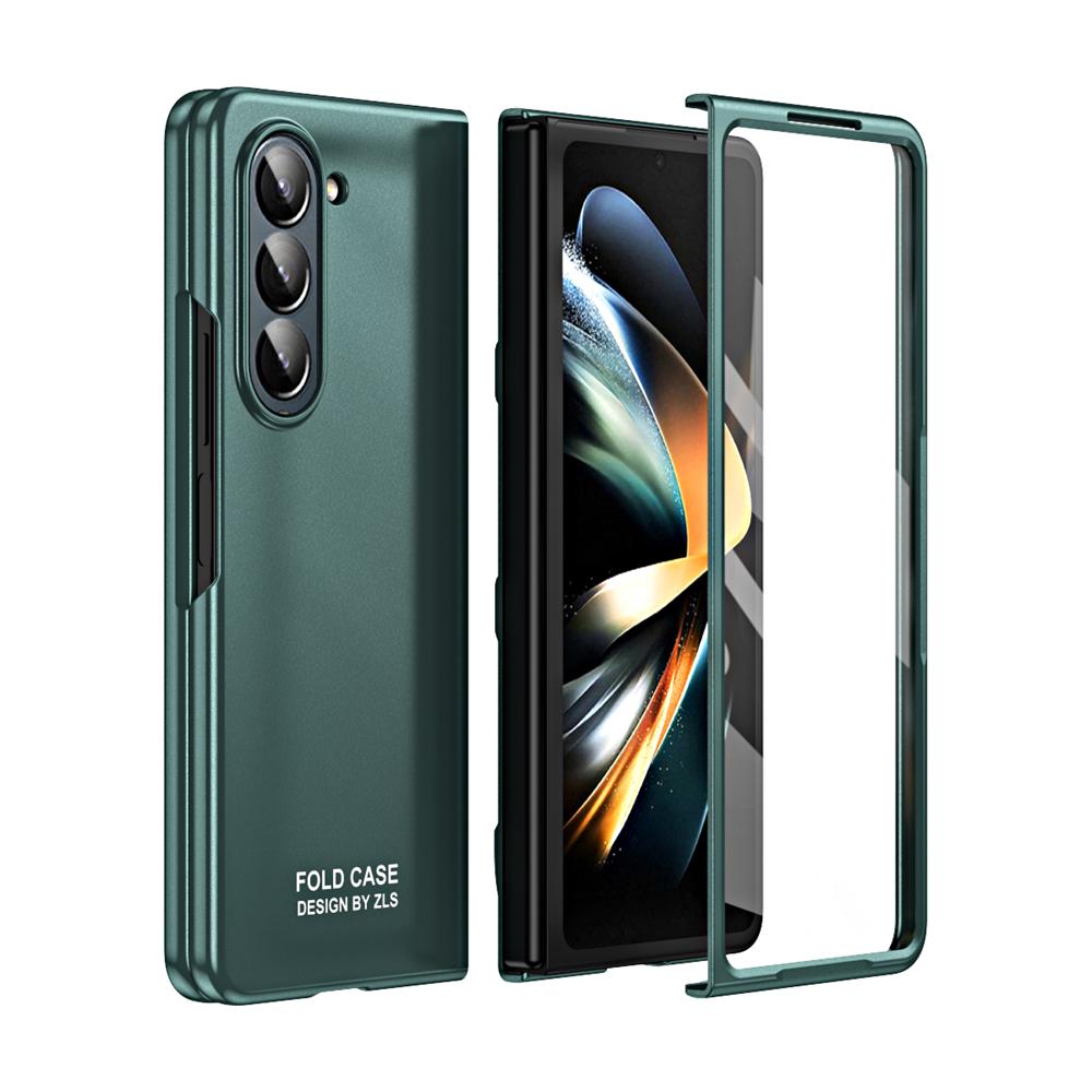 Роскошный чехол с покрытием для Samsung Galaxy Z Fold 5, тонкий корпус, матовая складная пленка с полным покрытием, защитная пленка, аксессуары