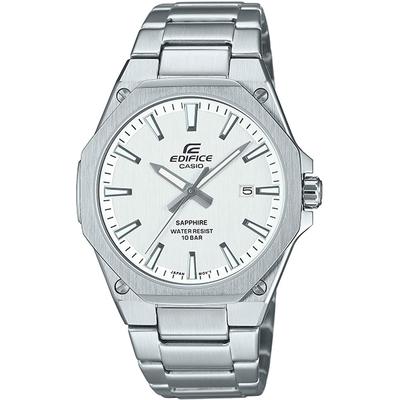 Мужские часы EDIFICE EFR-S108DJ-7AJF [EDIFICE 3-стрелочные аналоговые мужские с металлическим ремешком] круглые серебристые