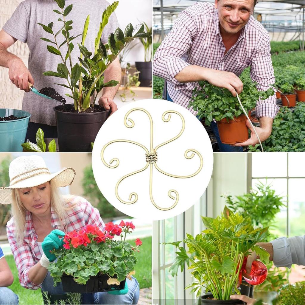 Monstera Plant Support Reusable Coated Iron Stem Holder Flower or Heart Shaped Stabilizer Climbing Plants Stem Support for Indoor Outdoor Plants