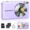 Lecran Digital Camera, Auto Focus, 44 Megapixels, 1080P HD Camera, Image Stabilizer, Lightweight, Portable, USB C Charging, 2.4 Inch IPS Screen, 32g M