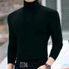 Men Turtleneck Top Long Sleeve Base Shirt Slim Fit Pullover Casual Warm Tee for Fall Winter Daily Wear Home Office
