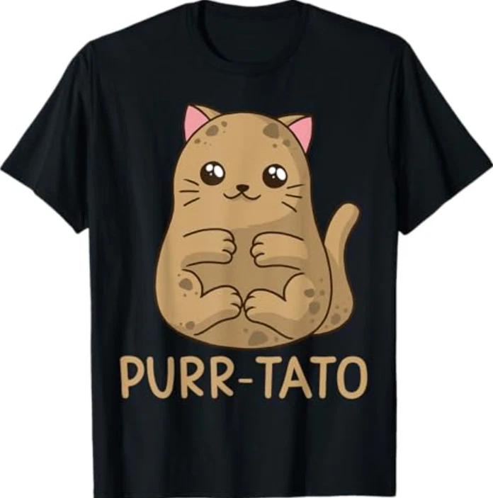 Purrtato Cat Potato Cat Lover Idaho Potatoes T-Shirt