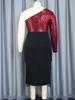 AOMEI Вечерние платья с блестками для женщин, облегающее платье на одно плечо с бахромой, вечерние коктейльные платья, блестящие платья миди, наряды с кисточками, большой размер