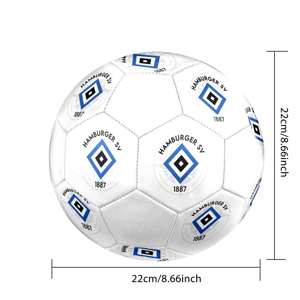 Hamburger SV HSV size5 Soccer Ball, colorful, suitable for all ages, machine-stitched, PVC material, competition grade,durable and high bounce