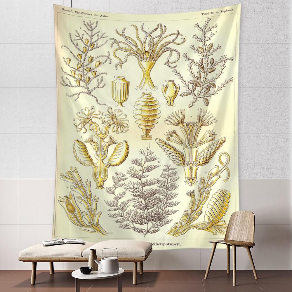 Осьминог Медуза Классификация Карта Гобелен Настенный Художественный Богемный Стиль Психоделический Общежитие Простой Домашний Декор