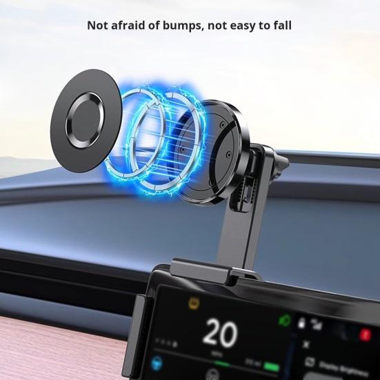 Автомобильный держатель для телефона для экрана Tesla, удлиненный кронштейн для телефона, ударопрочный, антивибрационный, для Apple, магнитный, противоскользящий, вращение на 360 градусов, авто