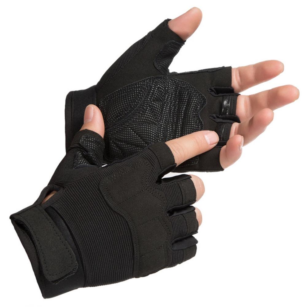 Outdoor sports half-finger gloves men's winter fitness riding military fans special forces tactical gloves wear-resistant non-slip exposed fingers